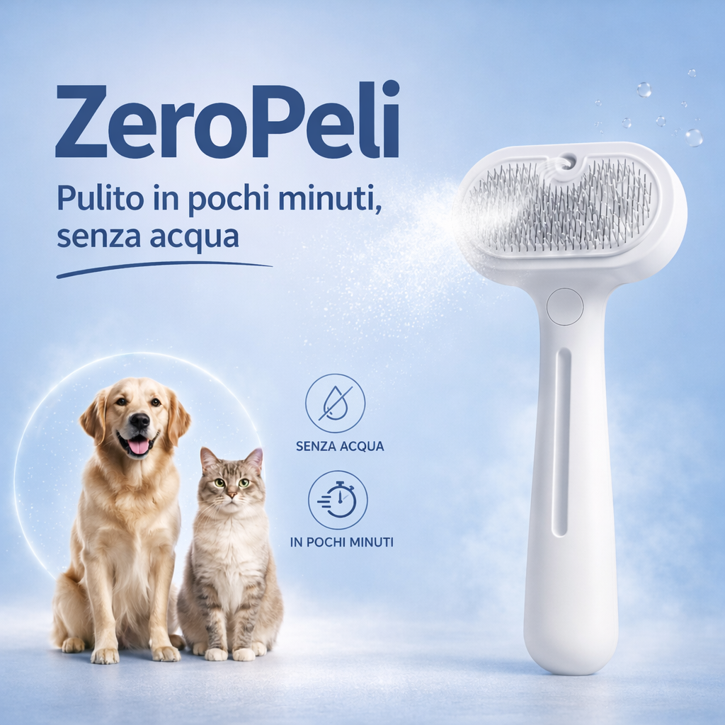 ZeroPeli - Addio peli ovunque e bagni stressanti in meno di 2 minuti 🐶🐱✨