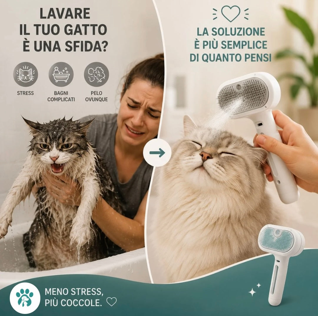 ZeroPeli - Addio peli ovunque e bagni stressanti in meno di 2 minuti 🐶🐱✨